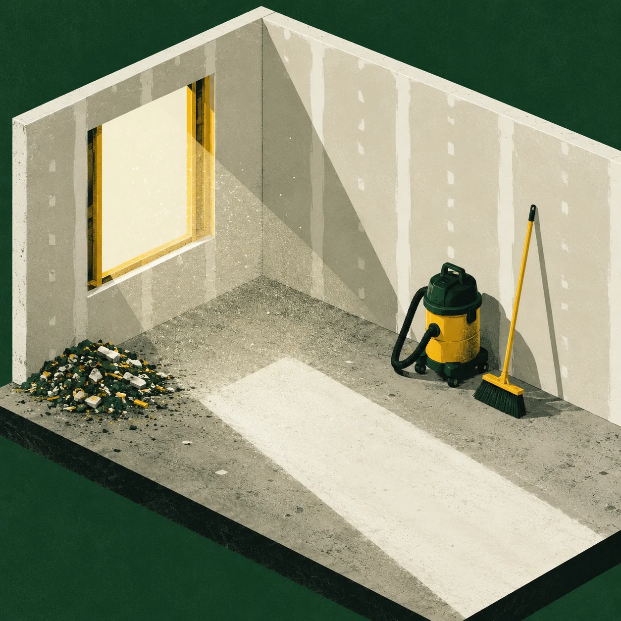 Post-construction cleanup