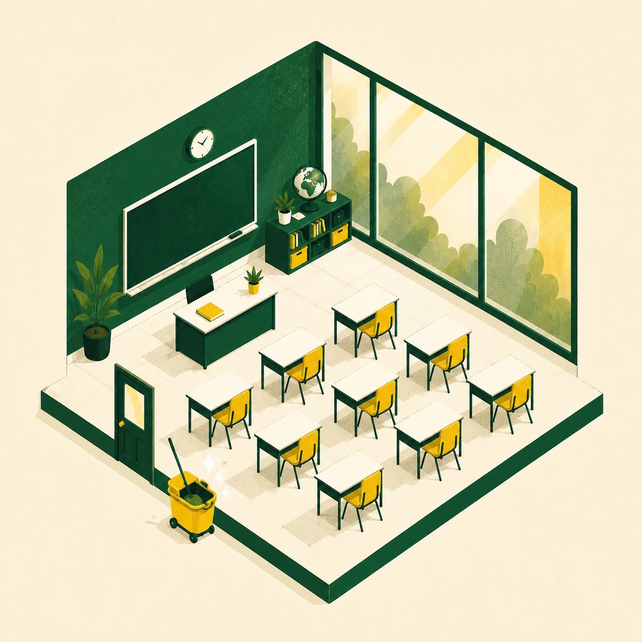 Clean classroom